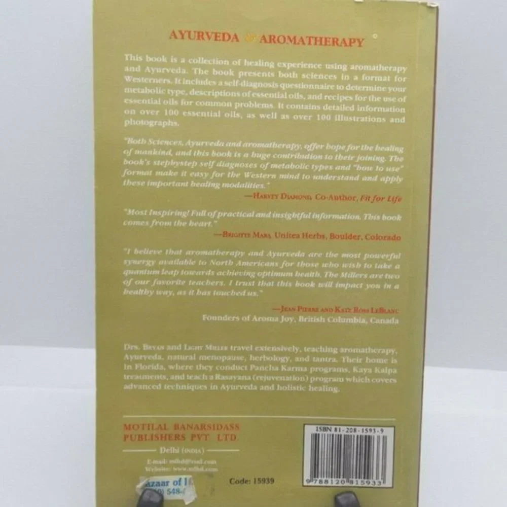 Ayurveda and Aromatherapy Earth Essential Guide to Ancient Wisdom Modern Healing